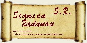 Stanica Radanov vizit kartica